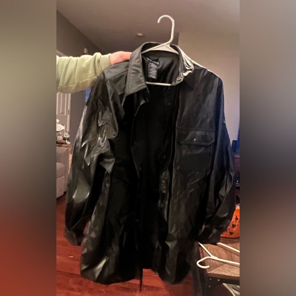 NWT Faded Glory pleather shacket